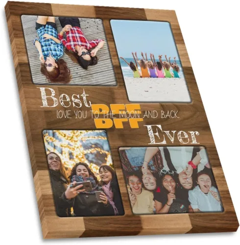 Miniatura 23 de SHIYEL - Impresiones personalizadas en lienzo con foto, regalos de cumpleaños personalizables para tía de sobrina o sobrino, crea un lienzo de pared
