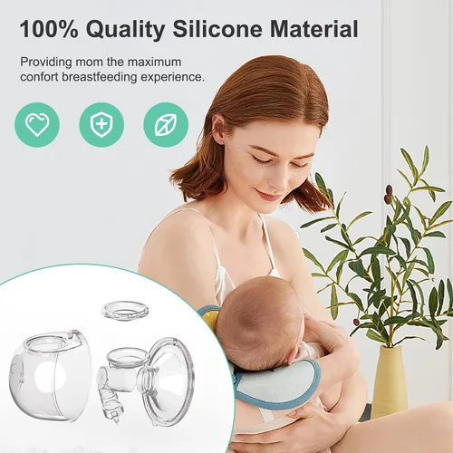 Miniatura 2 de Piezas de extractor de leche portátil, brida de copa colector de leche de 0.94 pulgadas, compatible con Momcozy/TSRETE S9/S10/S12, accesorios