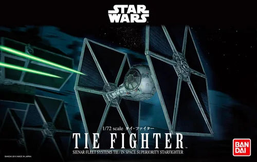 Miniatura 3 de Revell (Bandai Original) 01201 Star Wars TIE Fighter 1:72 a escala 1:72 sin construir/pre-colorear/clip (sin pegamento) kit de modelo de plástico