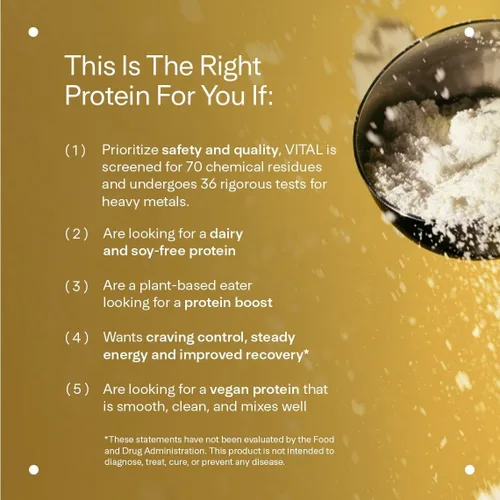 Miniatura 4 de LTH Vital Vegan Protein - Confiado por Life Time Members - Proteína en polvo a base de plantas hecha de proteína de guisante - Apoya un sistema