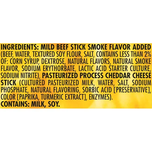 Miniatura 3 de Slim Jim Palito de carne de res y queso suave, 3 onzas, 18