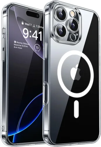 Miniatura 27 de CANSHN Funda magnética compatible con iPhone 17 Pro, mejorada [protección completa de la cámara] [compatible con Magsafe] [mate translúcido] funda