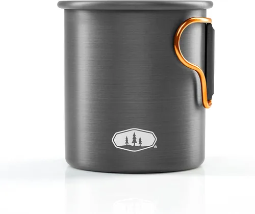 Miniatura 4 de GSI Outdoors Vaso de aluminio anodizado duro para botella de halulitis I Taza ligera y recipiente de alimentos con asas plegables para acampar