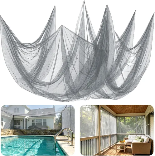 Miniatura 9 de ANPHSIN Mosquitera casi invisible de 65 x 10 pies para patio, pantalla de malla para jardín, porche, balcón, protege la piel y las plantas de Negro