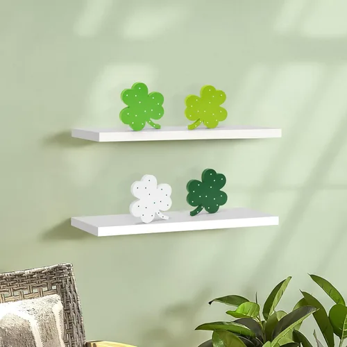 Miniatura 6 de Decoración del día de San Patricio, decoración de trébol de madera para mesa, bandeja escalonada, escritorio de oficina, decoración del día de San