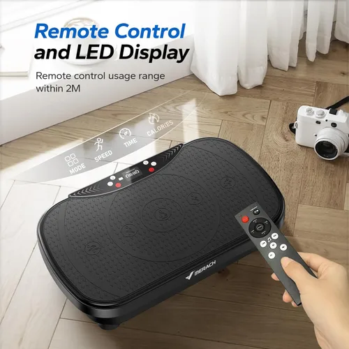 Miniatura 6 de MERACH Vibration Plate Exercise Machine, Vibration Plate for Lymphatic Drainage Weight Loss, Vibrating Plate Exercise Machine with Bluetooth and LED