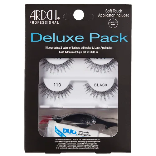 Ardell Paquete de pestañas Deluxe, Paquete de 10, 110 110 negro