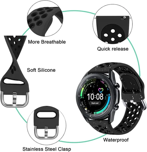 Miniatura 5 de Easuny Correa deportiva compatible con Galaxy Watch 3 de 1.772 pulgadas/Galaxy Watch 1.812 pulgadas, correa de reloj Gear S3 Frontier, 0.866