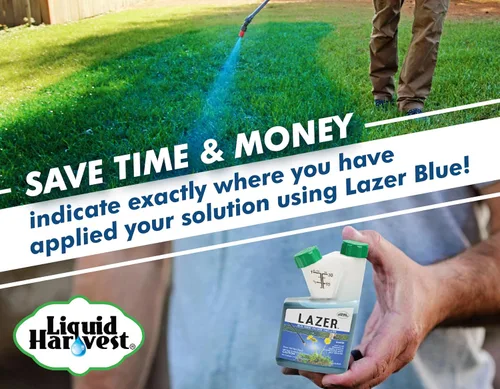 Miniatura 4 de Liquid Harvest Lazer - Indicador de patrón de aerosol concentrado azul, 8 onzas, tinte perfecto para malas hierbas, marcado de fertilizante