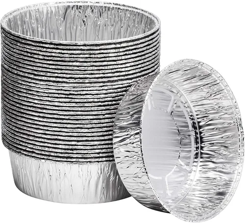 Sartenes de aluminio para horno holandés de 8 pulgadas | Molde desechable para pasteles y sartenes de aluminio extra profundas para hornear,
