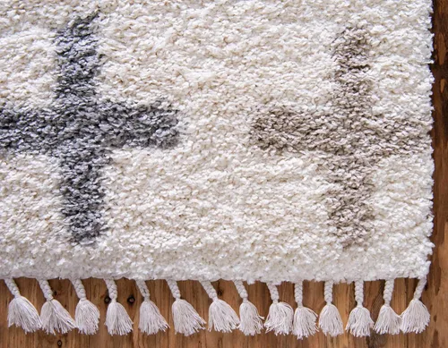 Miniatura 8 de Unique Loom Hygge Shag Collection - Alfombra moderna de inspiración marroquí, diseño geométrico, felpa y acogedora