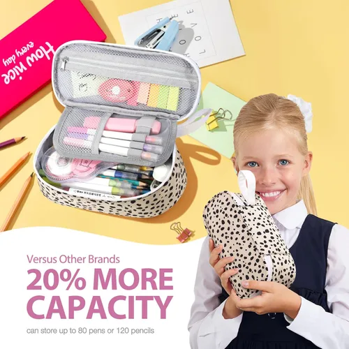 Miniatura 2 de Jcocylse Estuche para Lápices de Gran Capacidad, Estuche Portátil para Lápices, Bolsa para Suministros Escolares para Estudiantes Universitarios