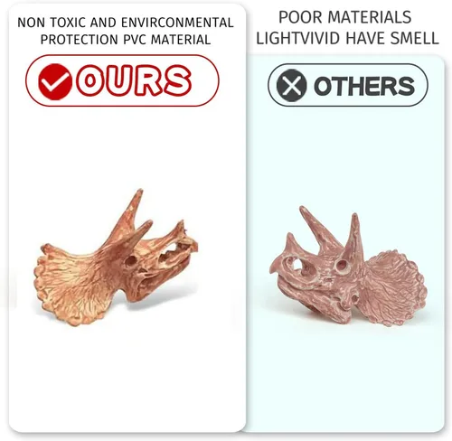 Miniatura 3 de Juego de 19 piezas de mini calavera de mamífero, huesos de dinosaurio realistas, animales prehistóricos, cabeza y esqueleto, colección Daeodon