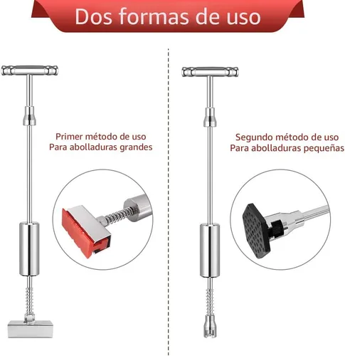 Miniatura 6 de Manelord Extractor de abolladuras, removedor de abolladuras con barra en T y pestañas extractoras de abolladuras mejoradas para reparación