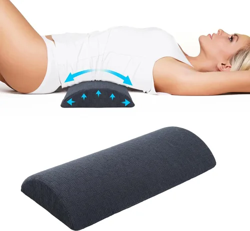 Miniatura 9 de Cozyhealth - 2.95 pulgadas de alto x 18.7 pulgadas de largo - Almohada lumbar suave y pequeña para dormir, cojín de apoyo lumbar de espuma Azul
