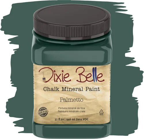Miniatura 353 de Dixie Belle Paint Company - Pintura con acabado de tiza para muebles, color negro (Caviar), 1 galón, 128 fl oz, pintura mineral color rosa intenso