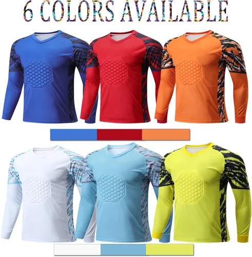 Miniatura 6 de Camiseta de portero personalizada Camiseta de portero de entrenamiento de fútbol deportivo Casavisitante Jersey de portero de fútbol Nombre