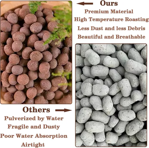 Miniatura 5 de Legigo 2 LB de piedras de arcilla Leca orgánicas para plantas, bolas de Leca 100% naturales de 4mm-16mm para plantas de interior, piedras de arcilla