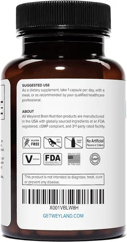 Miniatura 3 de Orotato de litio - 20 mg de litio elemental, 60 cápsulas vegetarianas (120 unidades (paquete de 2))