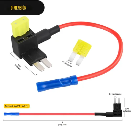 Miniatura 7 de Nilight 10 unidades Micro 2 fusible TAP de 12V para añadir a un circuito, adaptador de hoja ATR con portafusibles de 20A II, adaptador de circuitos
