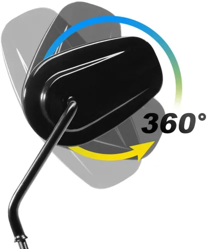 Miniatura 6 de TCMT Par de espejos retrovisores negros para motocicleta Harley Road King CVO Road Street Tri Glide Freewheeler Street XG500 XG750 Sportster XL1200