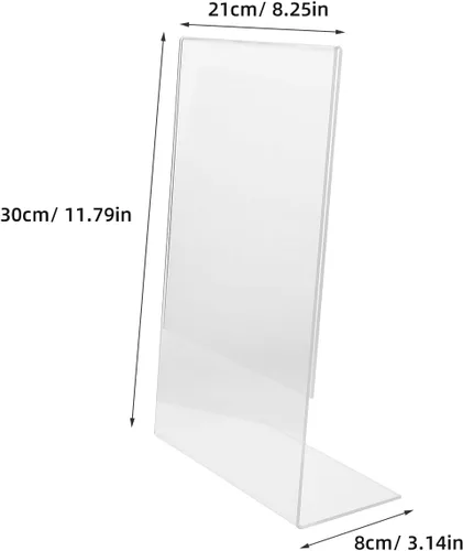 Miniatura 2 de MAGICLULU Tablero inclinado acrílico transparente de 11.8 x 8.3 pulgadas, pendiente de escritura portátil con inclinación ajustable para dibujar
