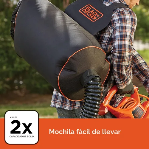 Miniatura 5 de BLACK+DECKER Soplador eléctrico de hojas 3 en 1, aspiradora de hojas, trituradora (BEBL7000)