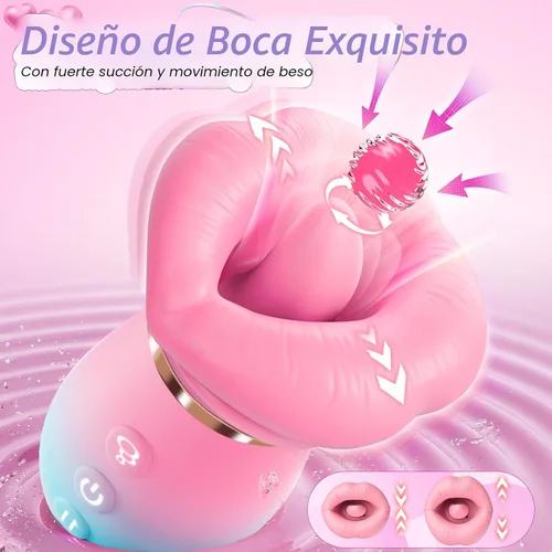 Miniatura 3 de Vibrador de juguete sexual para adultos para mujeres – Sovokn 5 en 1 vibrador de succión bucal rosa juguete sexual 10 lamiendo la lengua, 3 juguetes