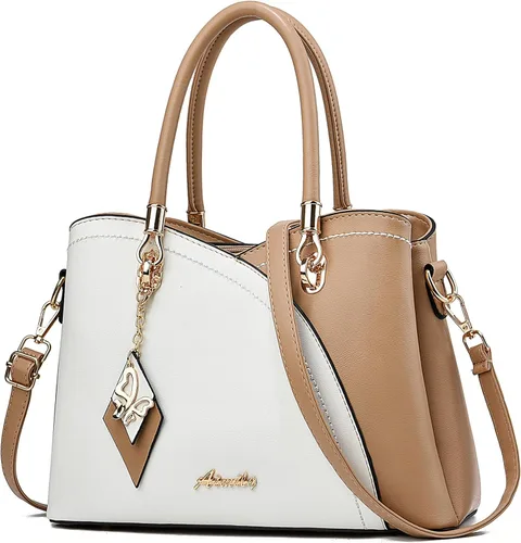 Miniatura 9 de Bolsos y carteras para mujer de DAINAOTM, bolsos estilo tote de cuero PU, cartera de señora con asa superior, bolso cruzado, bolso de hombro PU