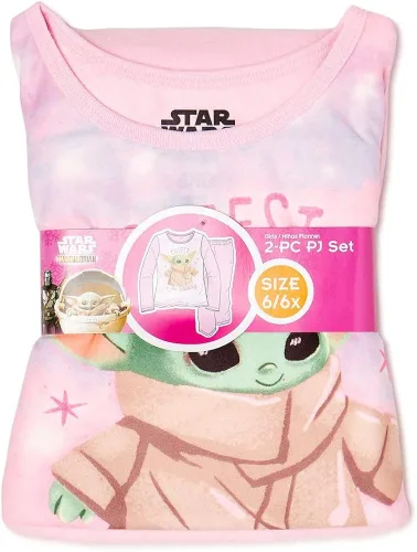 Miniatura 2 de Disney Conjunto de pijama de 2 piezas para niñas Star Wars Baby Yoda, Rosado
