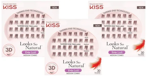 Miniatura 14 de KISS Looks So Natural - Pestañas postizas, ligeras y cómodas, tecnología de extremo ahusado, reutilizables, libres de crueldad, compatibles