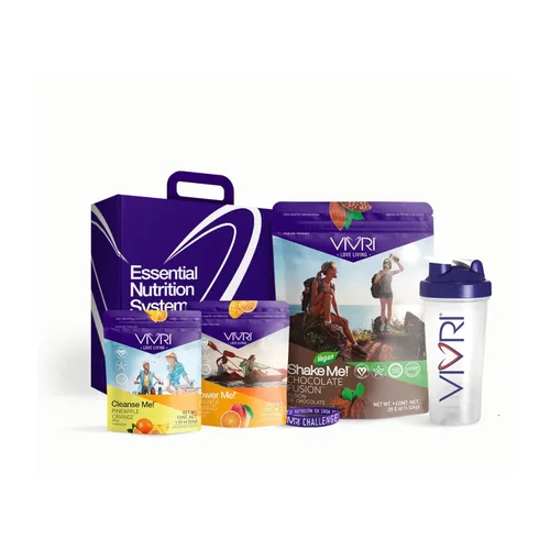 VIVRI Desafío ENS de 10 días | ¡Shake Me! Fusión de chocolate vegano | Power Me! Mango naranja | Cleanse Me! Naranja piña | Batido de reemplazo de