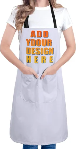 Miniatura 8 de Apron for Women with 2 Pockets Waterproof Bib for Kitchen Cooking Restaurant BBQ Painting Crafting Salon Nails