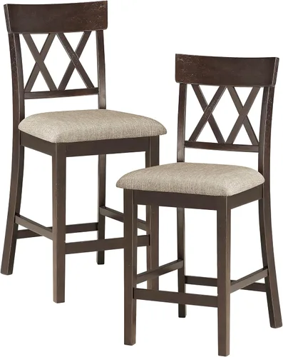 Lexicon Baronscourt - Juego de 2 taburetes tapizados acolchados con altura de asiento 25.5 pulgadas, sillas de cocina con altura de mostrador de