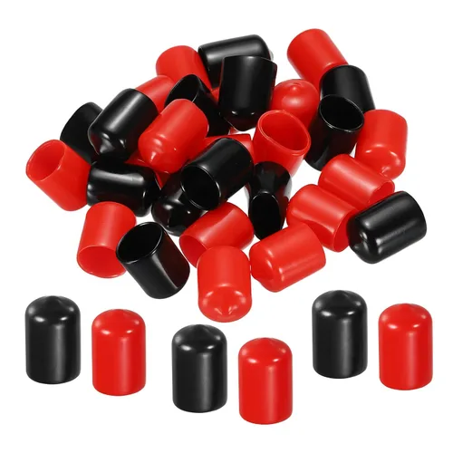 Miniatura 7 de MECCANIXITY 50 unids tapas de goma Surtido de 0.079 in PVC vinilo tornillo rosca protector para tornillo tornillo negro rojo