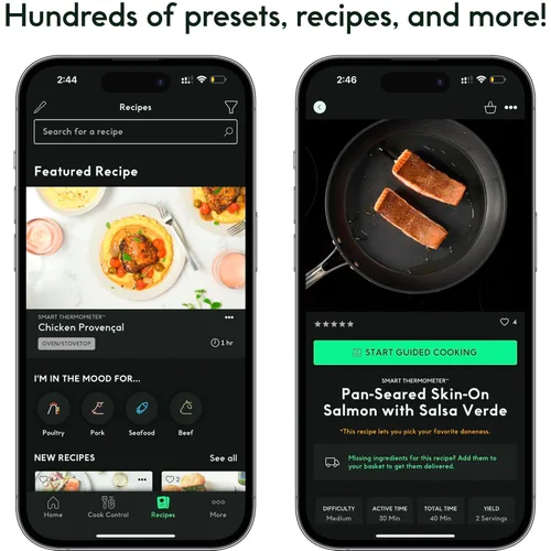Miniatura 4 de CHEF iQ Sense Termómetro de Carne Inteligente Inalámbrico con Sonda Ultradelgada, Termómetro de Carne Bluetooth de Rango Ilimitado, Termómetro