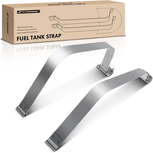 A-Premium Juego de 2 correas de depósito de combustible compatibles con Toyota Sequoia, Tundra 2008-2012, 4.0L 4.6L 4.7L 5.7L, (atornillado), gris,