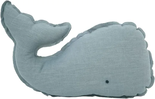 Miniatura 8 de Marble Empire Almohada de ballena azul con borde de estilo libre, almohada decorativa de ballena costera para sofá
