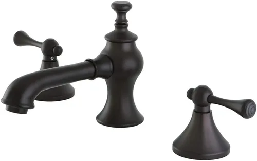 Miniatura 6 de Kingston Brass KC7068BL Grifo de lavabo generalizado con ventana emergente de latón, alcance de boquilla de 5-5/8 pulgadas, níquel cepillado
