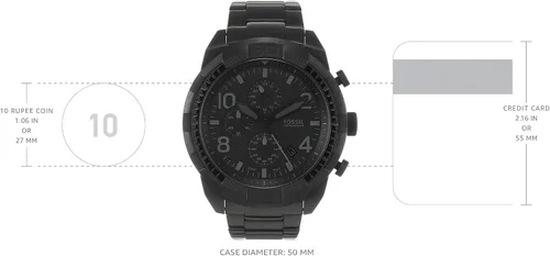 Miniatura 3 de Fossil Bronson Reloj casual de cuarzo para hombre con correa de acero inoxidable o cuero Reloj cronógrafo Bronson