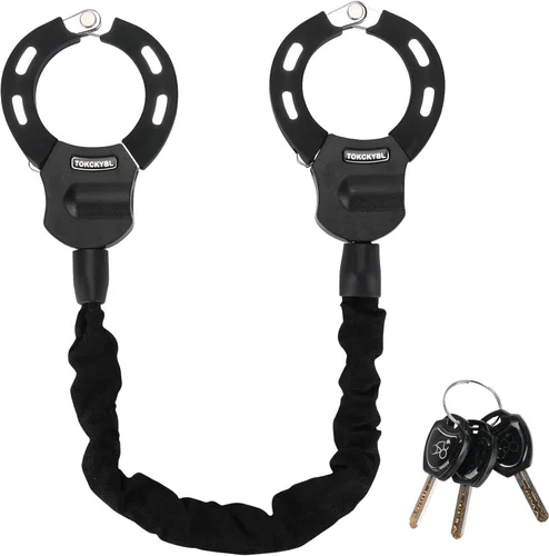 Miniatura 8 de Candado Pesado para Patinete - Candado de Cadena Antirrobo de 8mm con 3 Llaves, Candado de Seguridad Resistente a la Intemperie de 94cm