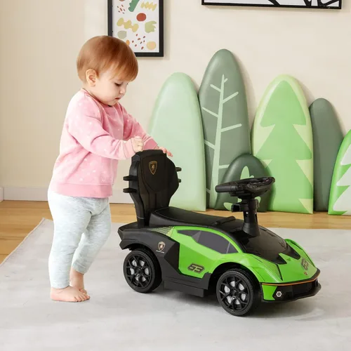 Miniatura 8 de GLACER Lamborghini - Cochecito de juguete 3 en 1 con licencia para niños con asa de empuje, barandilla para apoyabrazos, almacenamiento debajo