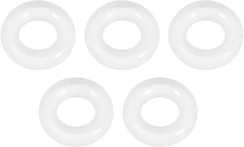 uxcell Junta tórica de silicona, 0.315 in OD, 0.157 in de diámetro interior, 0.079 in de ancho, junta de anillos de sello VMQ, blanco, paquete de 5