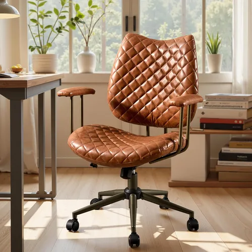 Silla de escritorio de oficina en casa, silla ergonómica giratoria de 360° con reposabrazos extraíbles, respaldo alto, silla moderna de mediados de