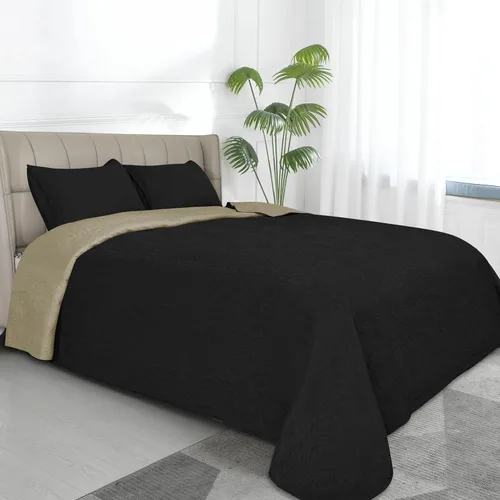 Miniatura 42 de Easy-Going - Juego de colcha reversible tamaño king con 1 colcha y 2 fundas de almohada, colcha de cama suave, edredón de microfibra liviano Gris