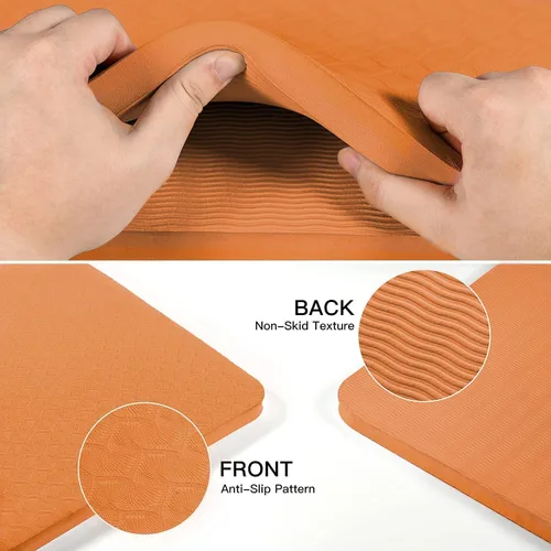 Miniatura 3 de Hatha Yoga - Tapete de yoga de 4/5 pulgadas de elastómero termoplástico, tapetes de fitness y ejercicio de gran tamaño 72 pulgadas de largo x 32