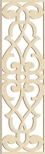 Miniatura 164 de 9 3/8"W x 24 3/8"H x 1/4"T Bellaire Decorativos Paneles de pared de madera calado, abedul