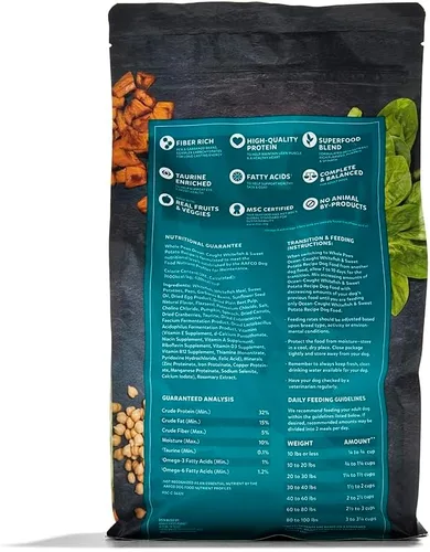 Miniatura 2 de Whole Paws, Alimento seco para perros adultos sin granos, receta de pescado blanco y batata capturados en el océano, 4 libras