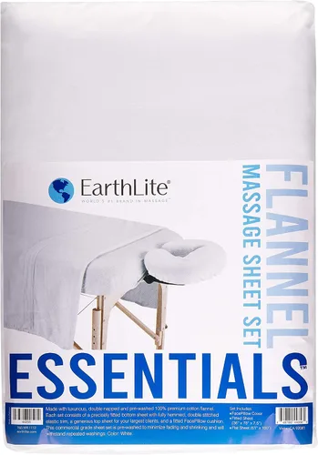 Miniatura 6 de EARTHLITE Juego de sábanas de franela para masaje – Grado comercial, suave, juego de 3 piezas de doble siesta