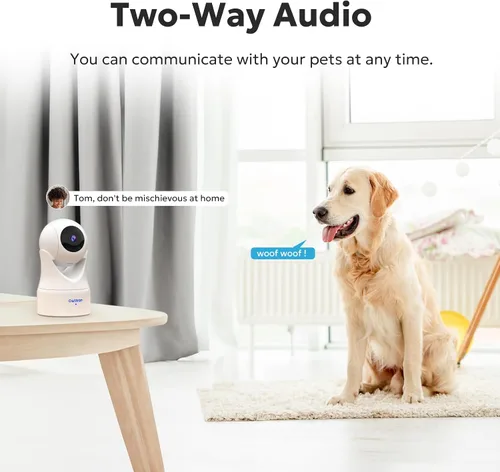 Miniatura 4 de owltron Cámara de seguridad interior 2K, cámaras de 360° para seguridad del hogar con detección de movimiento, WiFi de 2.4G
